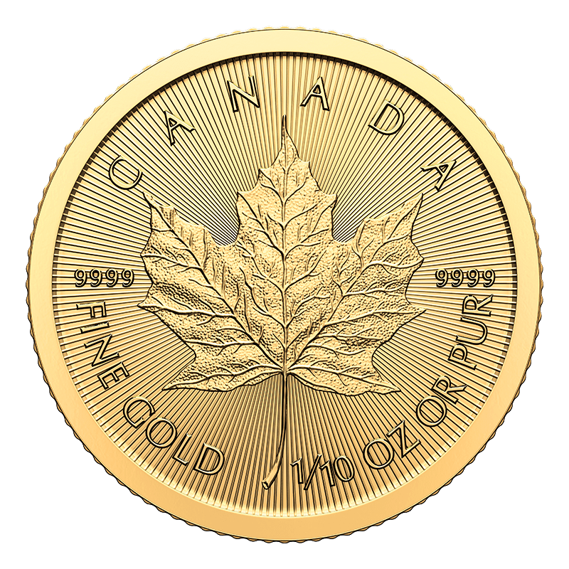 Image for 1/10 oz Gold Maple Leaf Coin (2024) from TD Precious Metals